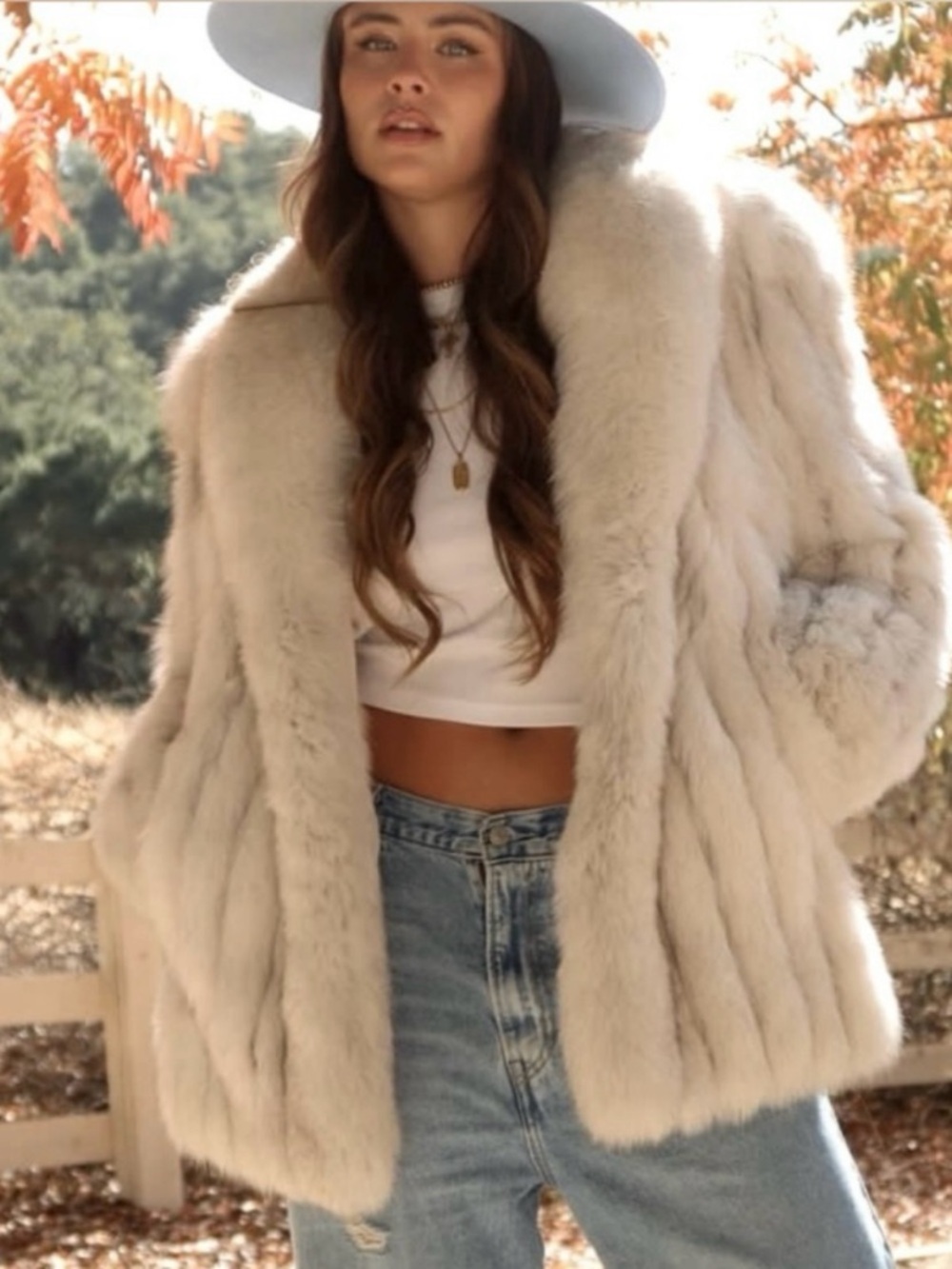 Saga Blue Fox Fur Coat